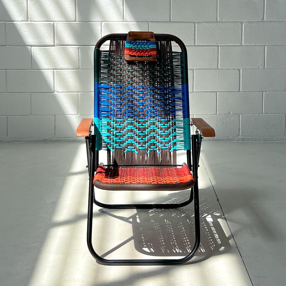 - Trama Orla - main color: walnut - secondary colors: olive green, cobalt, sapphire, carmin and orange.
- structure color: preto lunar.

beach chair, country chair, garden chair, lawn chair, camping chair, folding chair, stylish chair, funky chair,