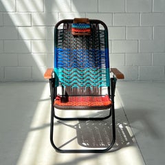 Reclining beach arm chair Japú - Trama Orla - Outdoor area - Dengô Brasil