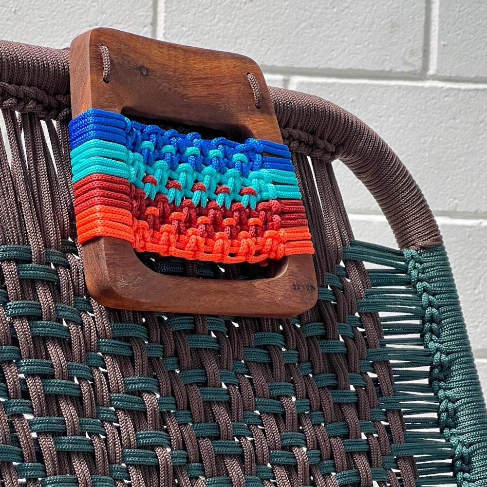 Reclining beach arm chair Japú - Trama Orla - Outdoor area - Dengô Brasil For Sale 1