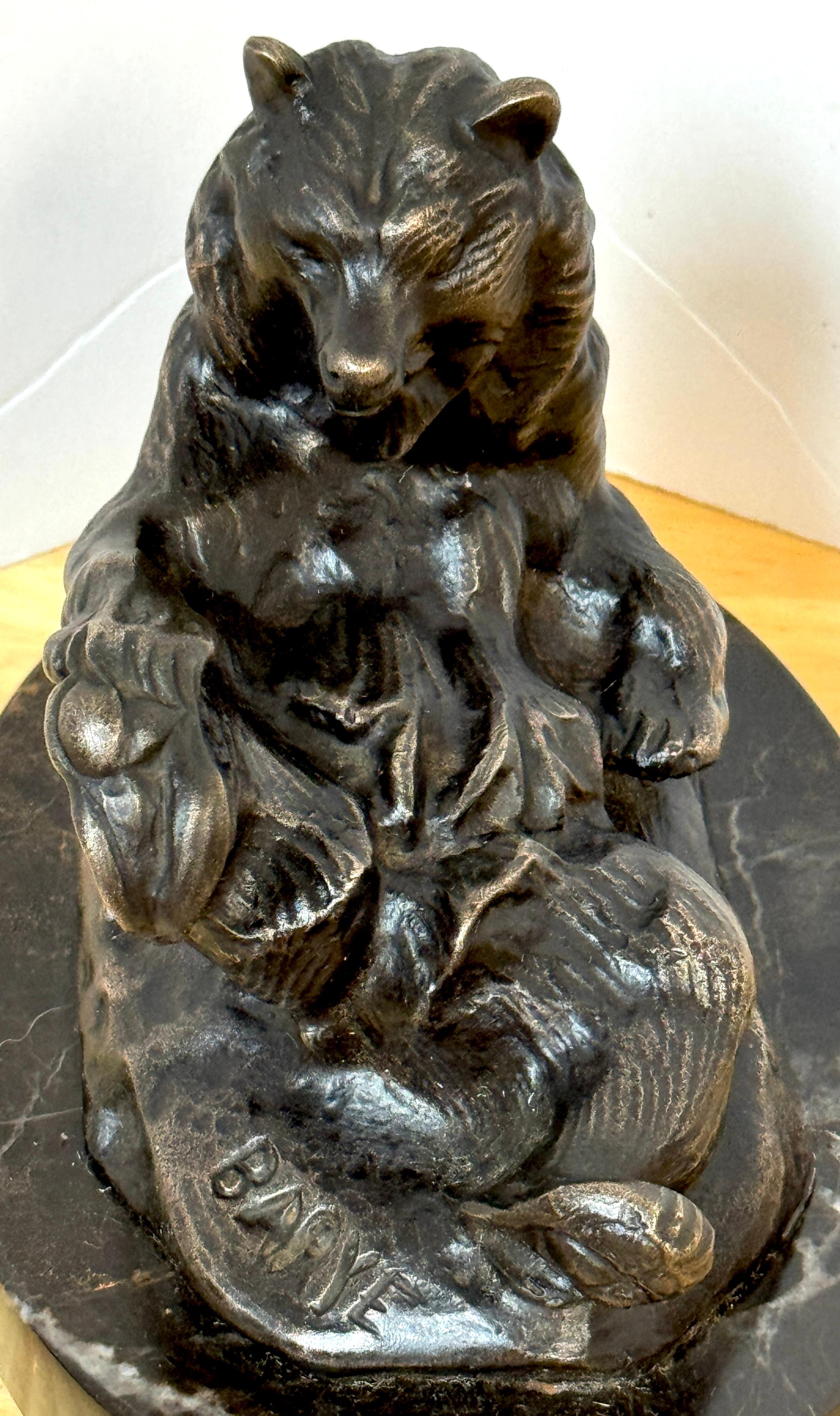 Oso reclinado, Escultura de bronce Después de, Antoine-Louis Barye en venta 5