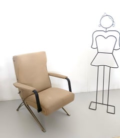 Fauteuil inclinable beige de Giulio Moscatelli pour Formanova, Italie