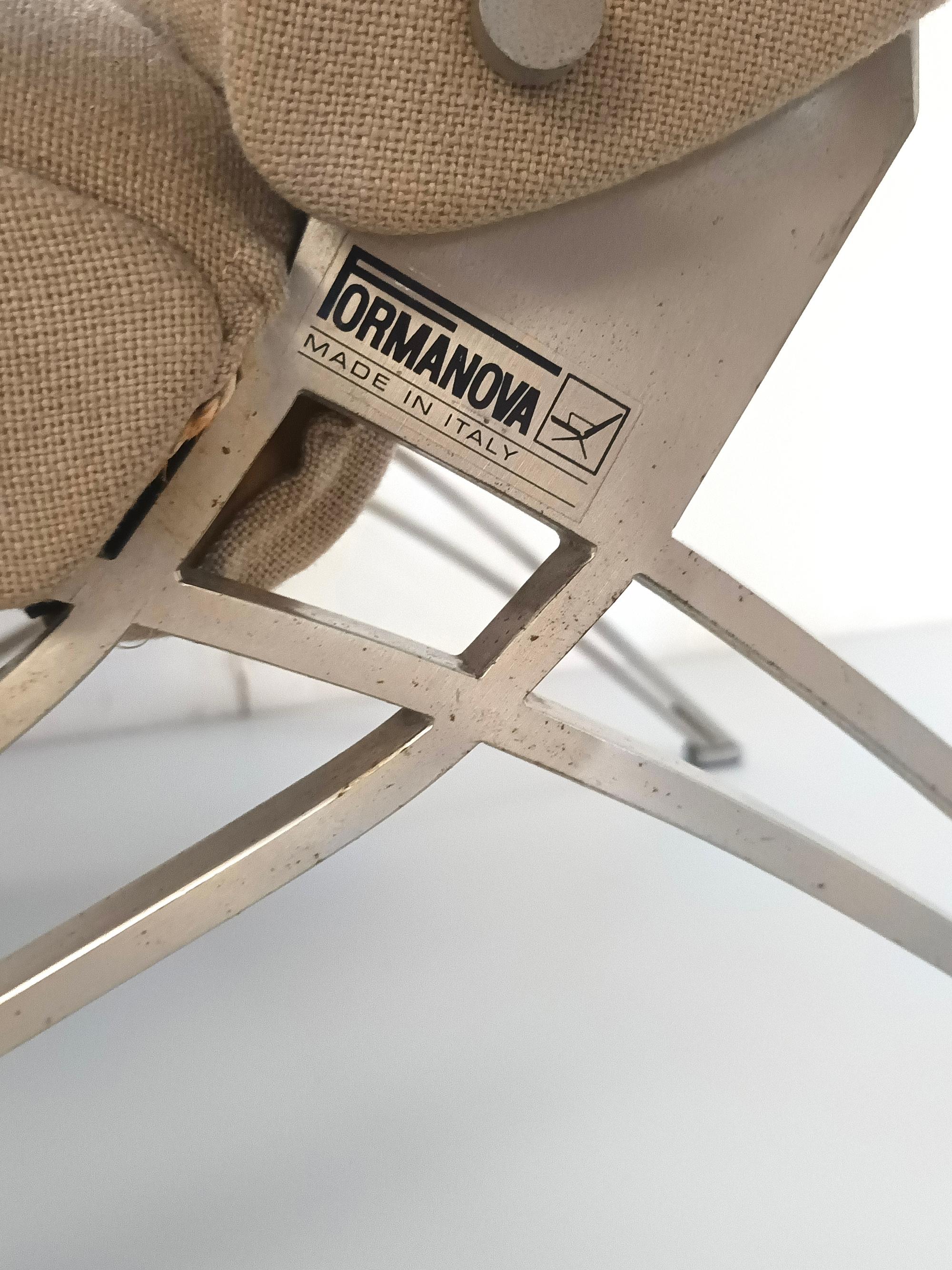 Reclining Beige Armchair by Giulio Moscatelli for Formanova, Italy For Sale 1