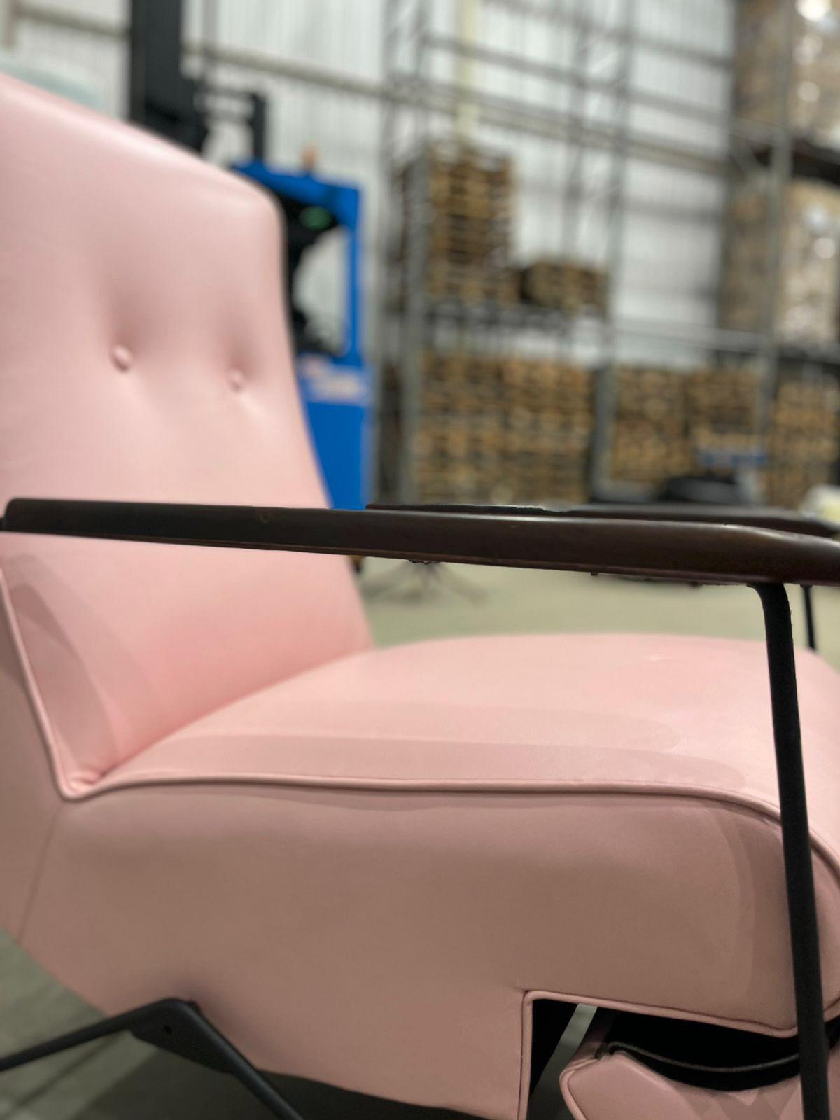 Reclining Chair in Metal, Hardwood & Leather, Ernesto Hauner, 1960, Brazil For Sale 5