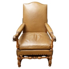 Antique Rare Reclining Chair Louis XIV