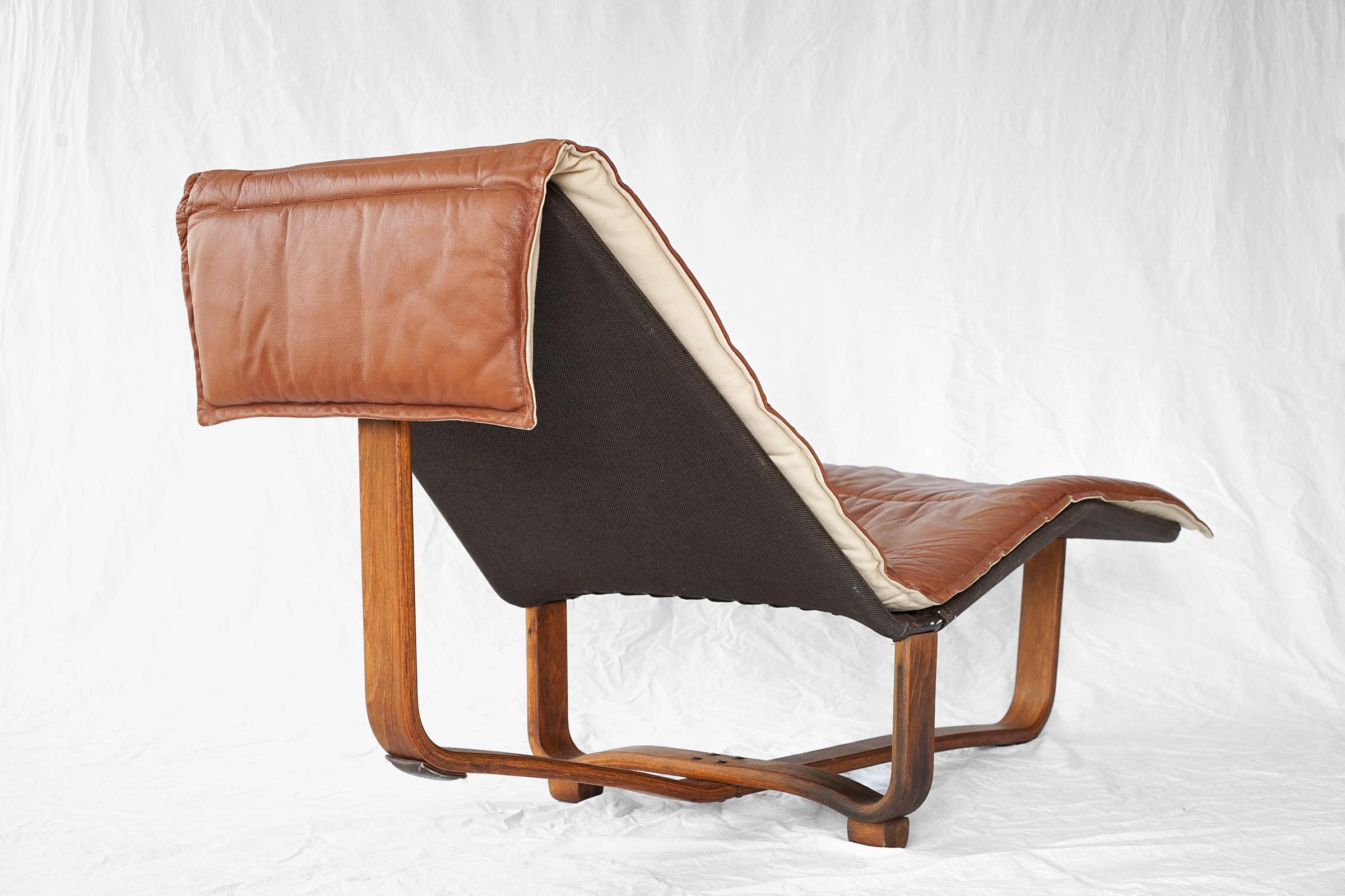 Scandinavian Modern Reclining Chaise by Ingmar Relling and Knut Relling