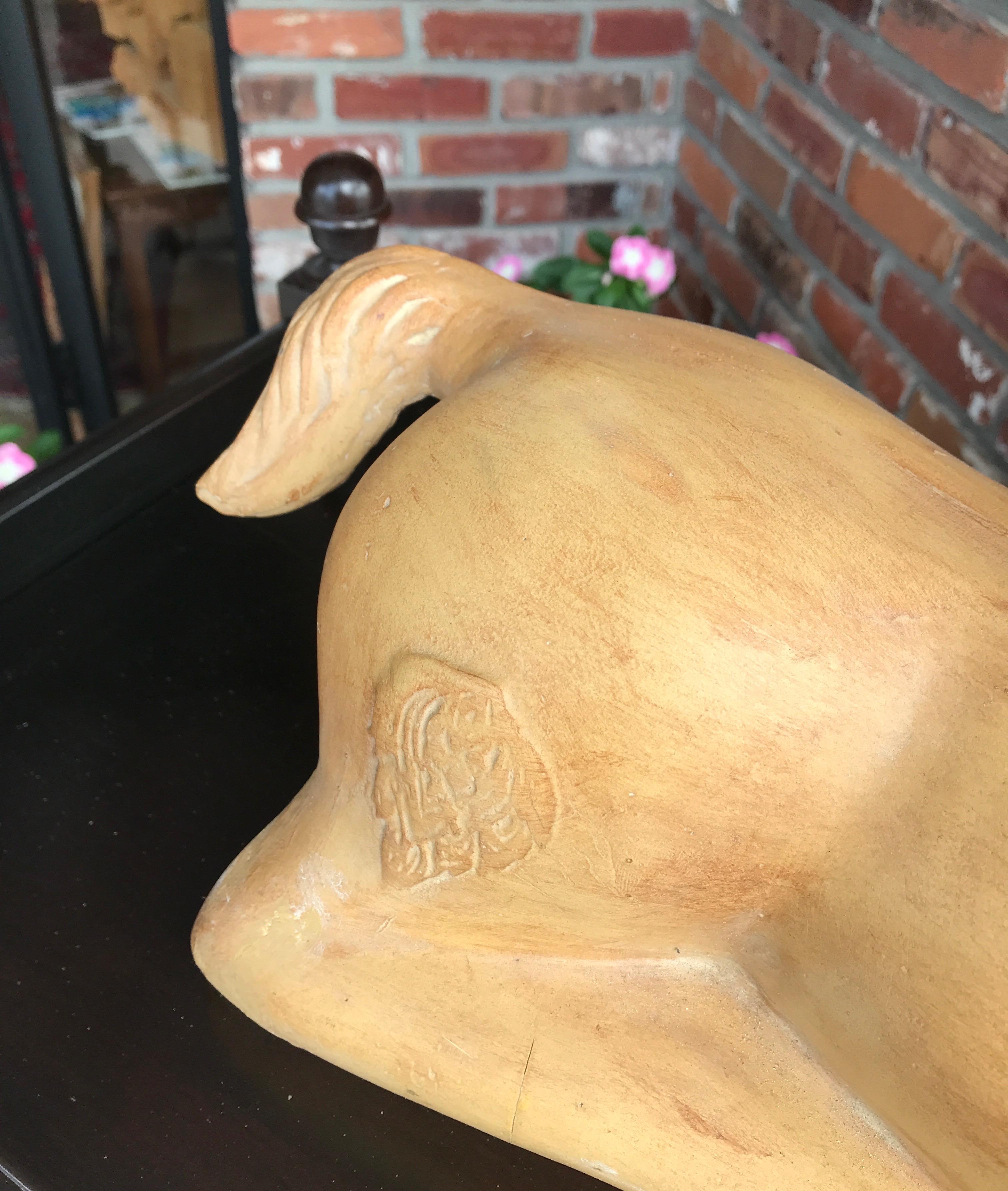 American Reclining Deer with Antlers For Sale