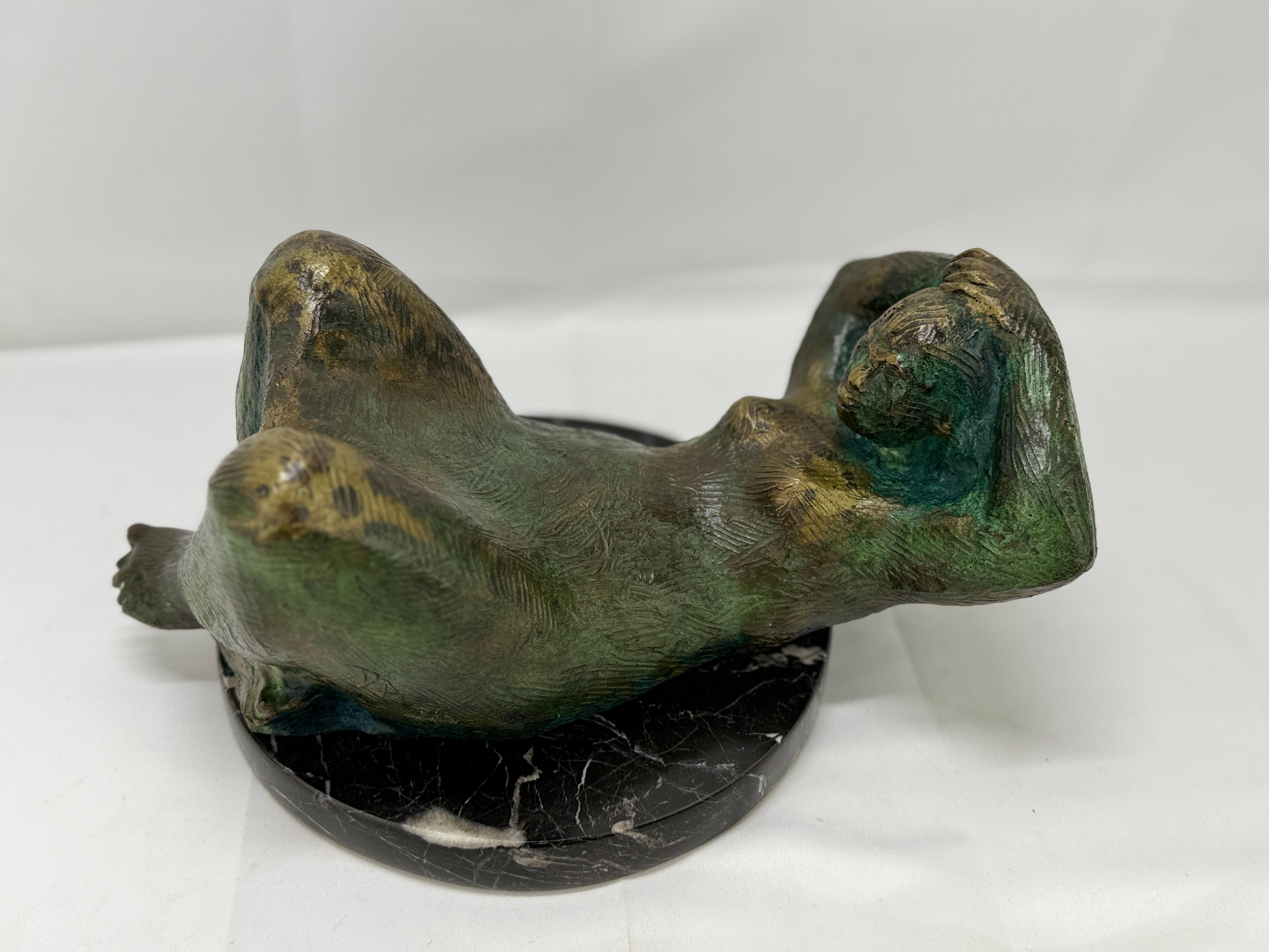 Scultura in bronzo di nudo femminile reclinato - firmata D. A. 71' In condizioni buone in vendita a Atlanta, GA
