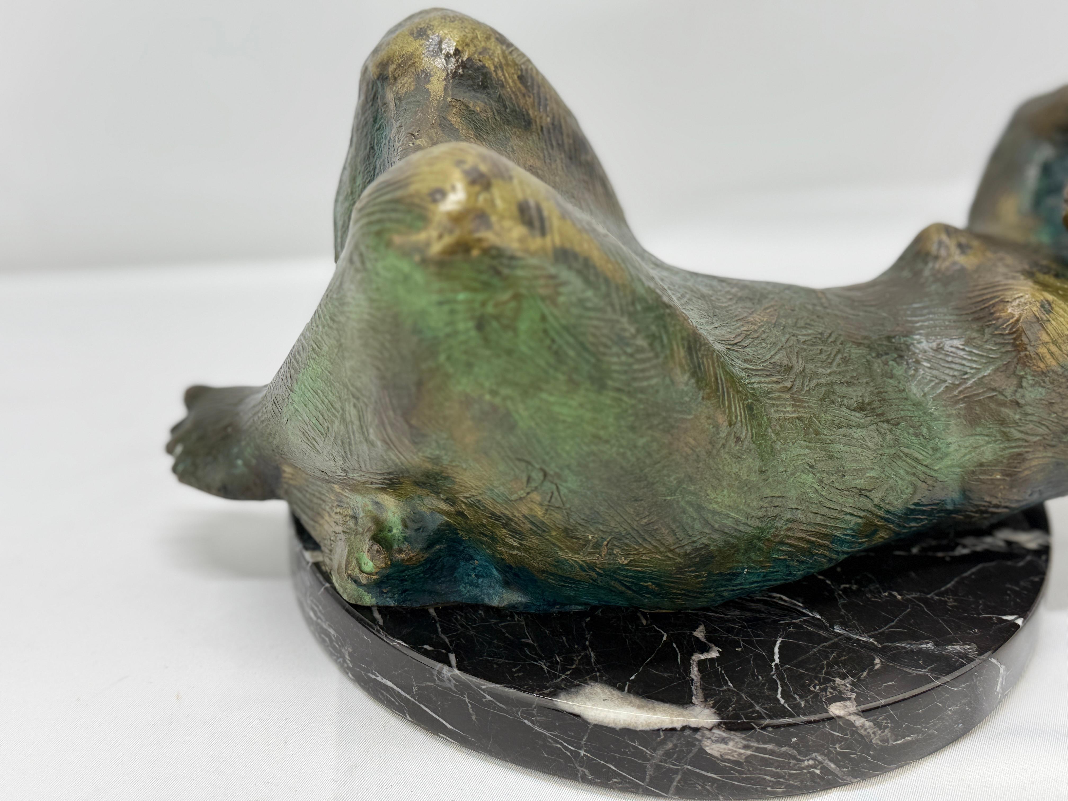 Scultura in bronzo di nudo femminile reclinato - firmata D. A. 71' in vendita 1