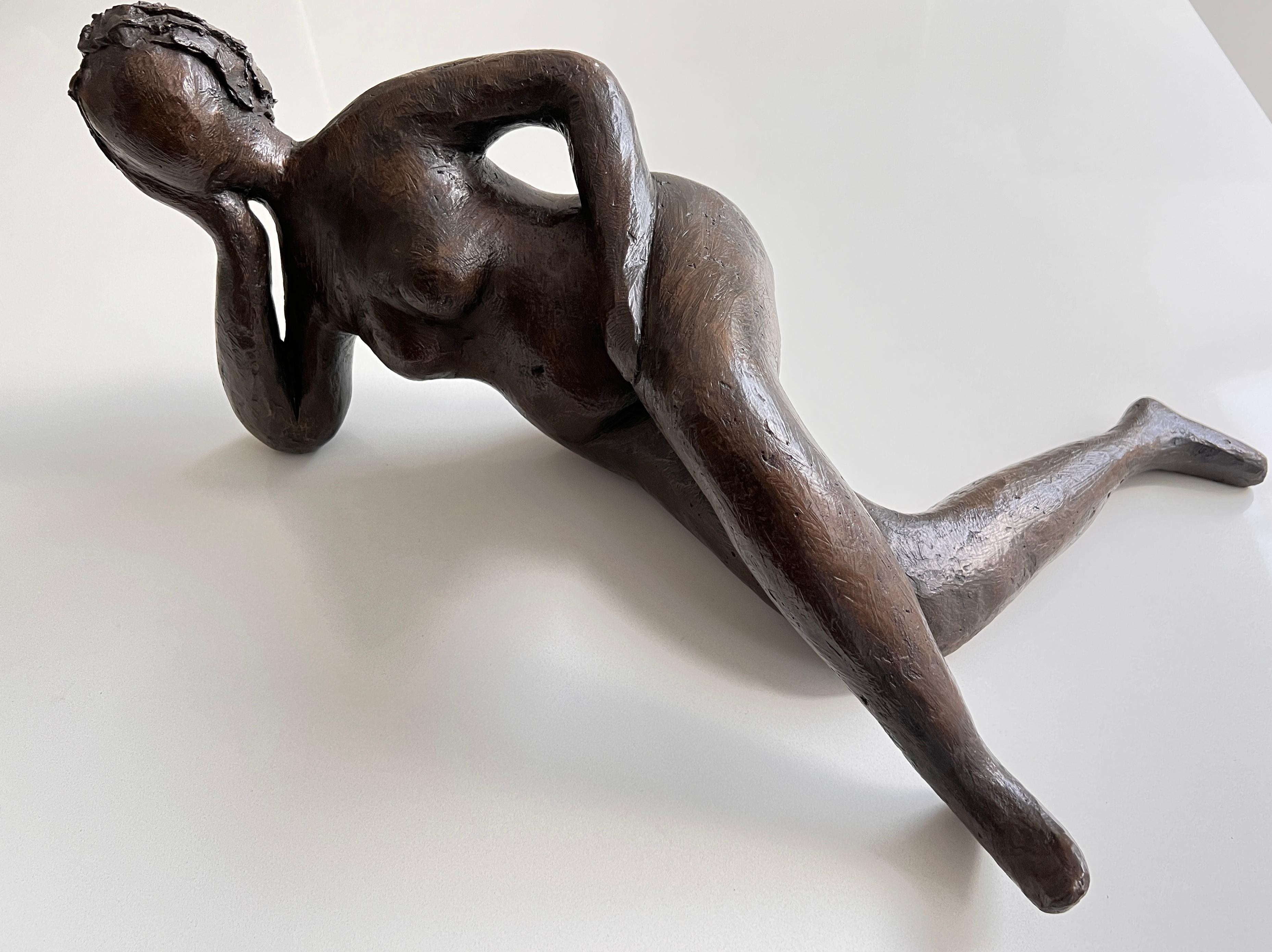 Cast Reclining figure sculpture For Sale