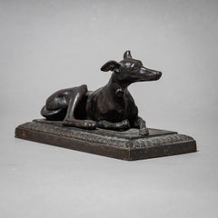 Reclining Greyhound, Berlin Iron, Early 19th Century