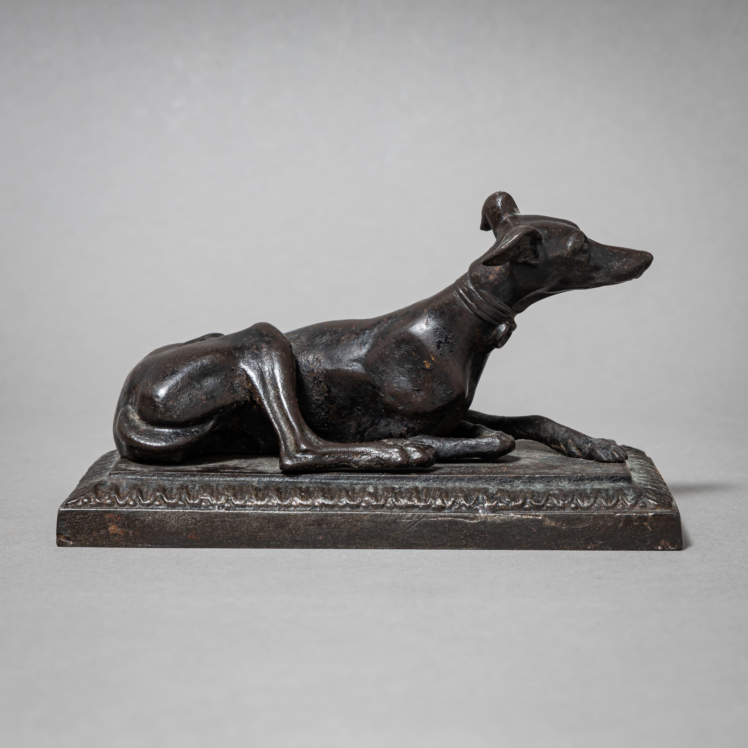 German Reclining Greyhound, Berlin Iron, Early 19th Century For Sale