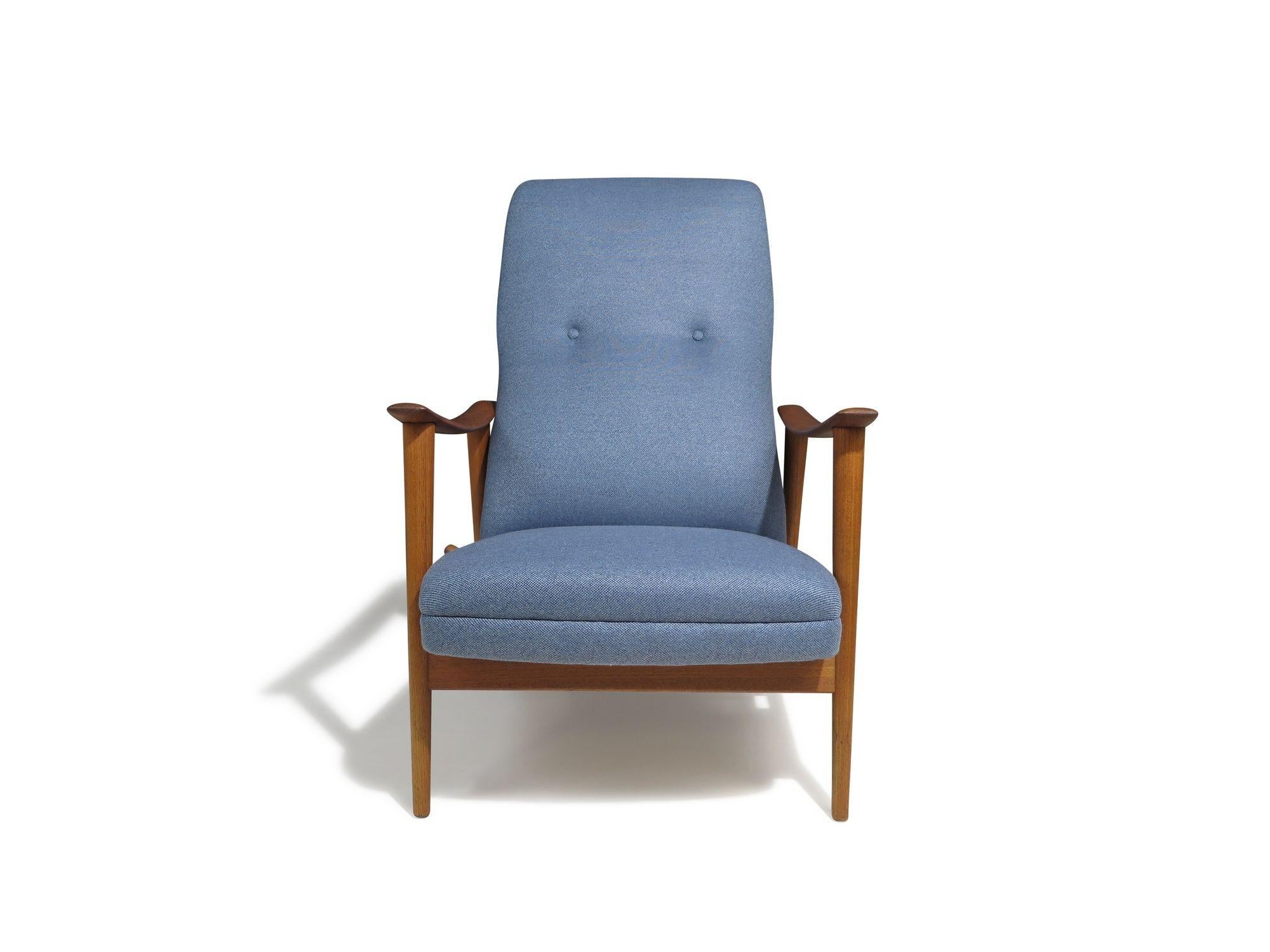 Liegesessel mit hoher Rückenlehne und Ottomane von Arnt Lande für Stokke, Norwegen 4