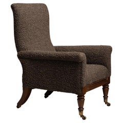 Antique Reclining Library Armchair 