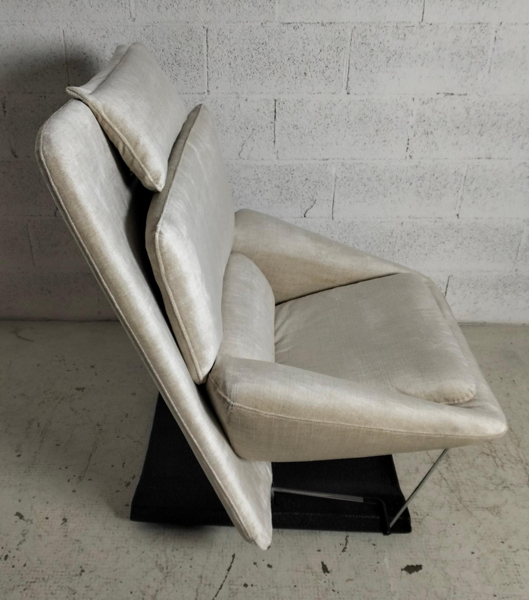 Reclining lounge chair by Vittorio Introini for Saporiti 70s en venta 1