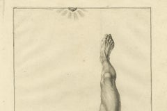 Reclining Male Nude with Raised Leg after de Lairesse German Manual, c1745