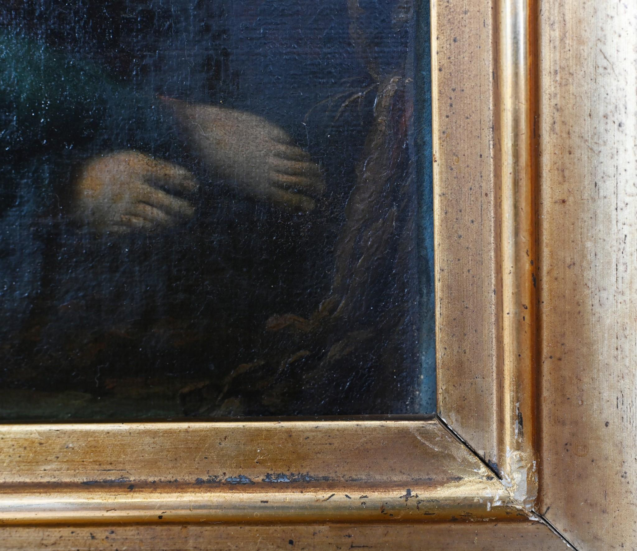 Reclining Mary Magdalena Reading Oil Painting After Pompeo Batoni In Good Condition In Potters Bar, GB