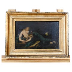 Reclining Mary Magdalena Reading Oil Painting After Pompeo Batoni