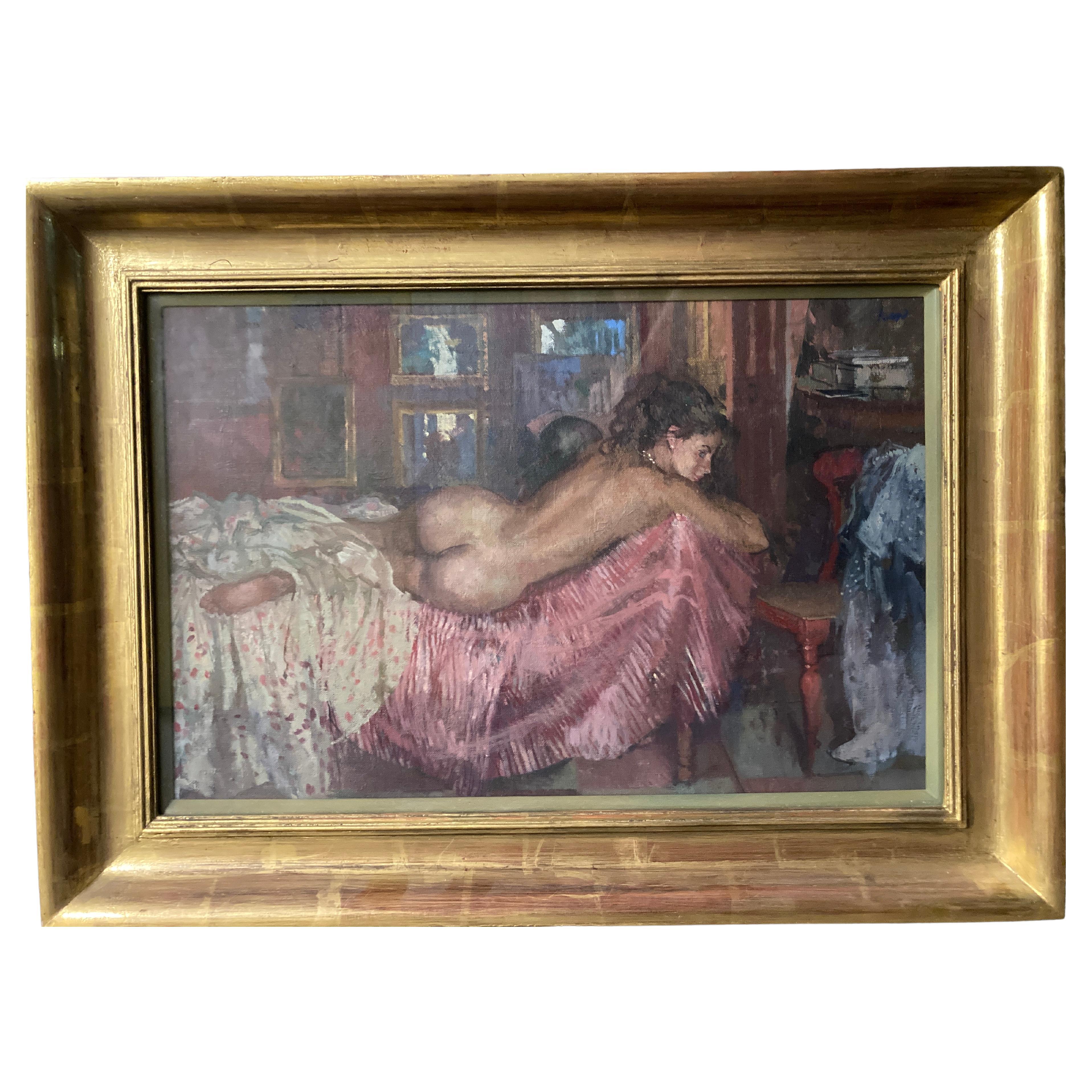 RECLINING NUDE by Peter Kuhfeld (b 1952) For Sale