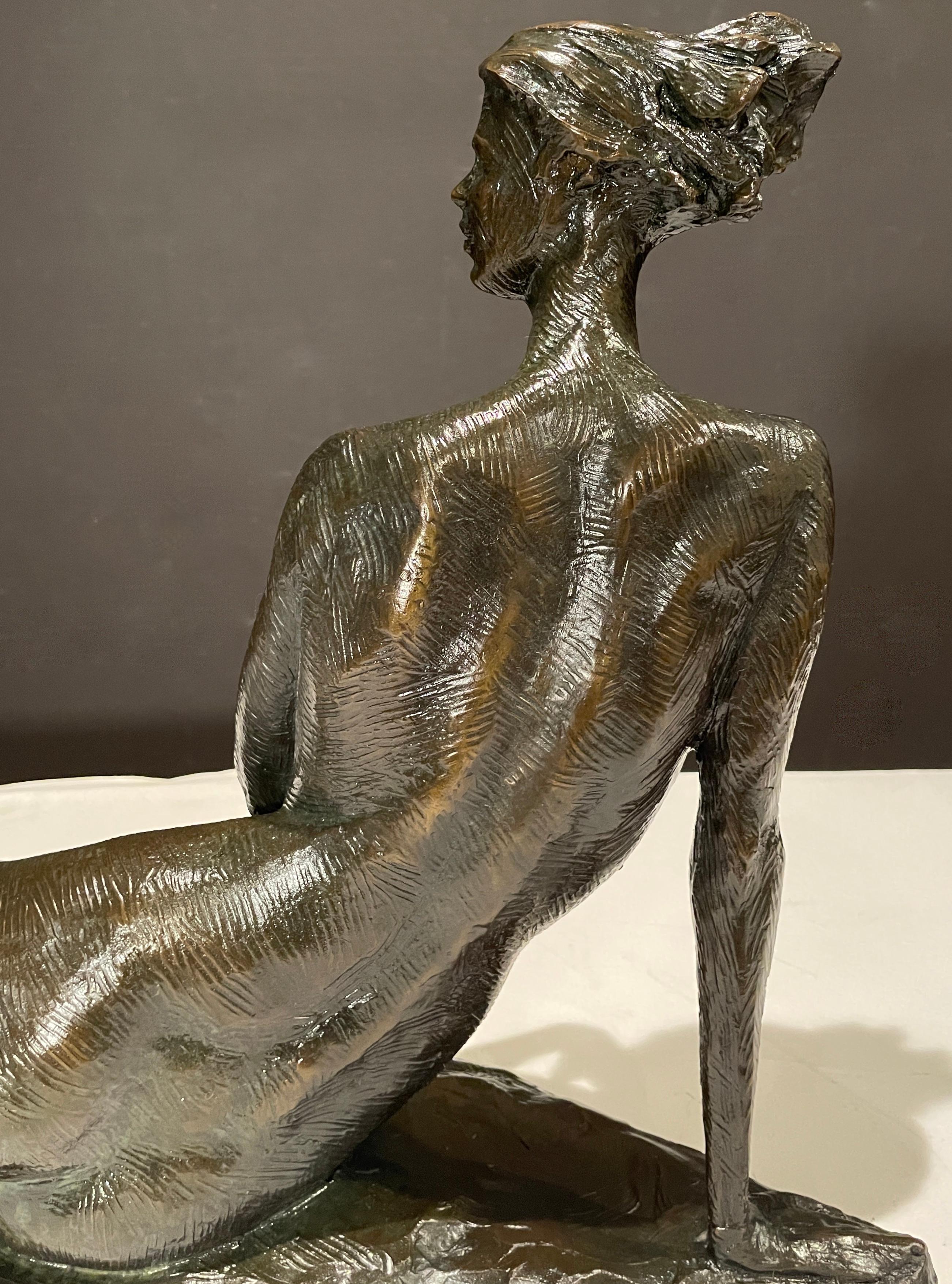 Reclining Nude Female Bronze Sculpture by Thomas Corbin 1