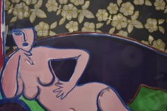 Reclining Nude Ladies with Cat by Guillaume Corneille, Circa 1979