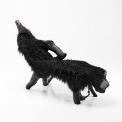 Reclining Nude • Hand-Carved Solid Wood & Sheepskin Chair by Odditi