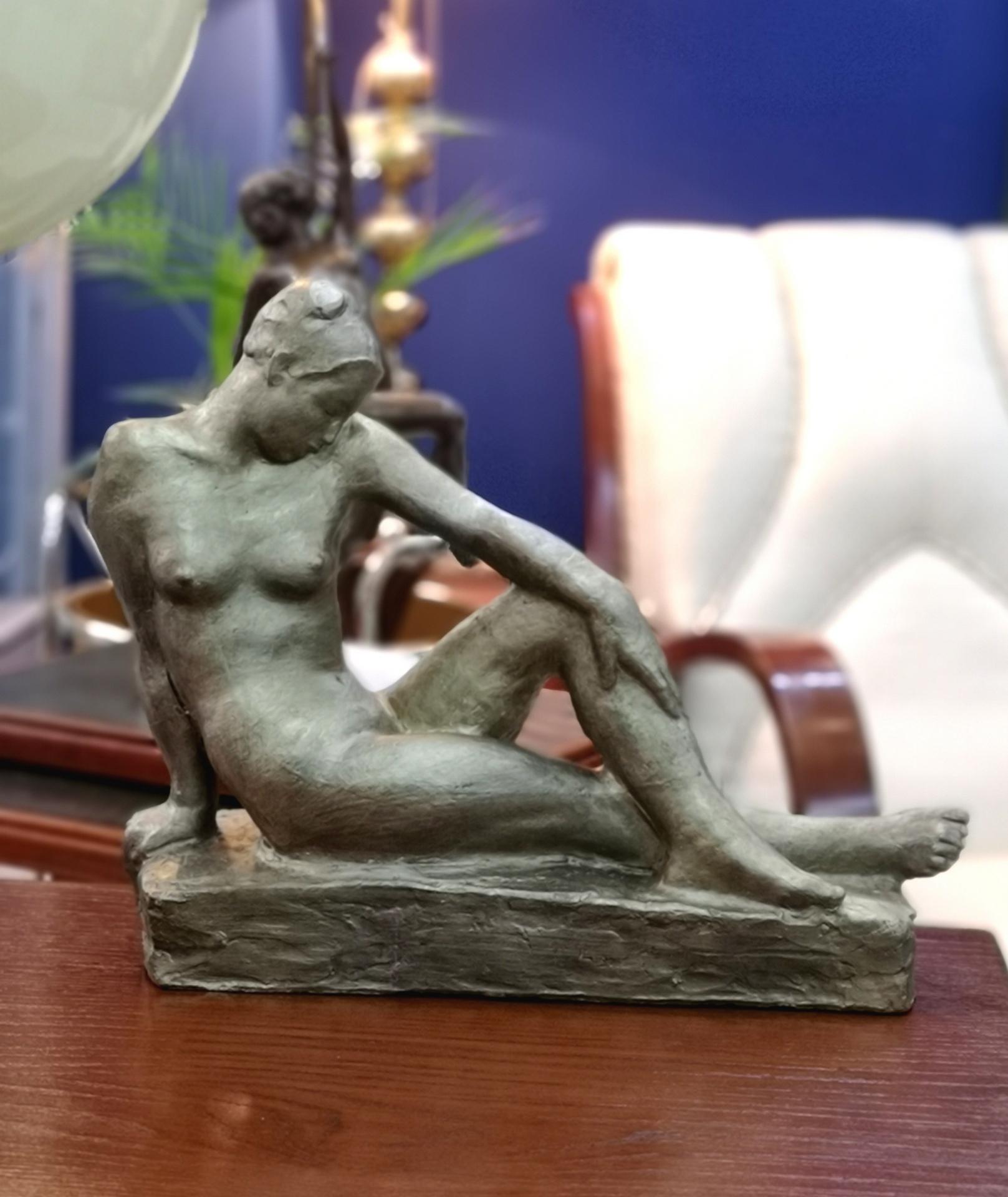 Reclining Nude Sculpture by Jeno Kerenyi, 1950's 3