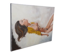 Liegende nackte Frau Ölgemälde Porträt auf Leinwand von Cassandra 41"