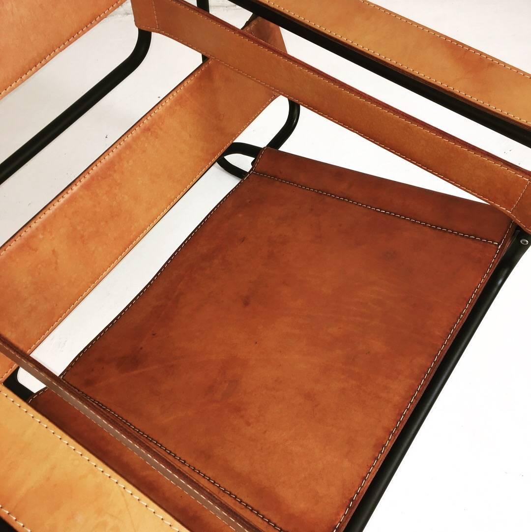 Reconditioned Marcel Breuer Wassily Chair with Black Frame 1