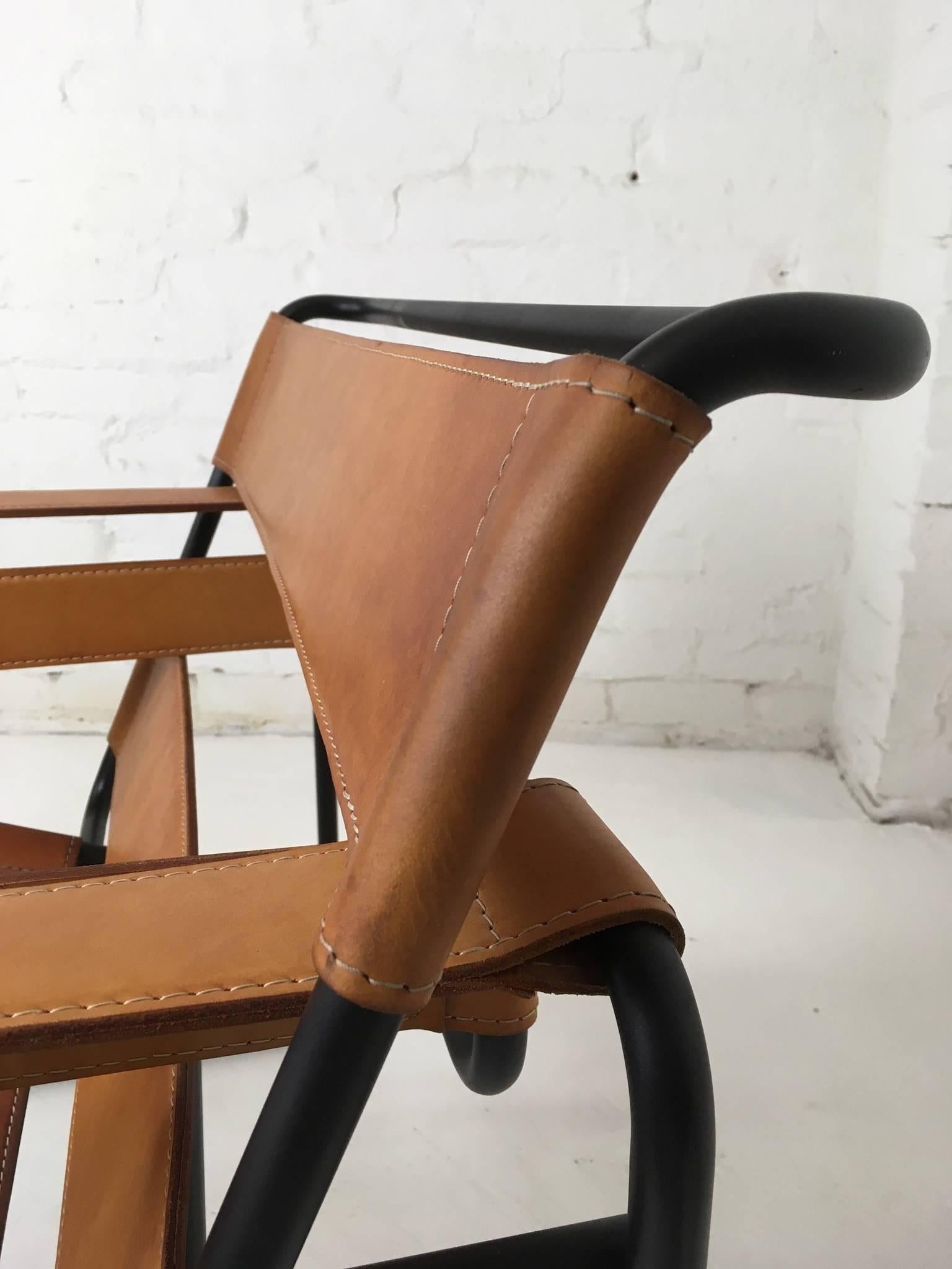 Reconditioned Marcel Breuer Wassily Chair with Black Frame 9