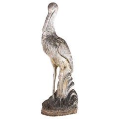 Reconstituted Heron or Crane Sculpture, French 1950s–60s