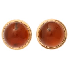 Reconstituted Polished Amber Beads Set in Bezel Setting