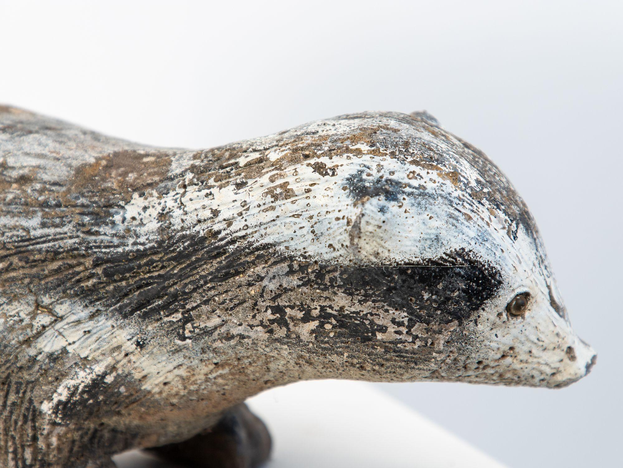 Reconstituted Stone Badger Garden Ornament, England 1960s en venta 3