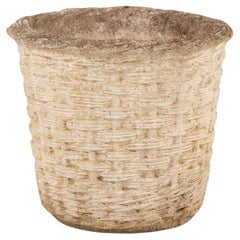 Reconstituted Stone Basketweave Planter, English 20th Century