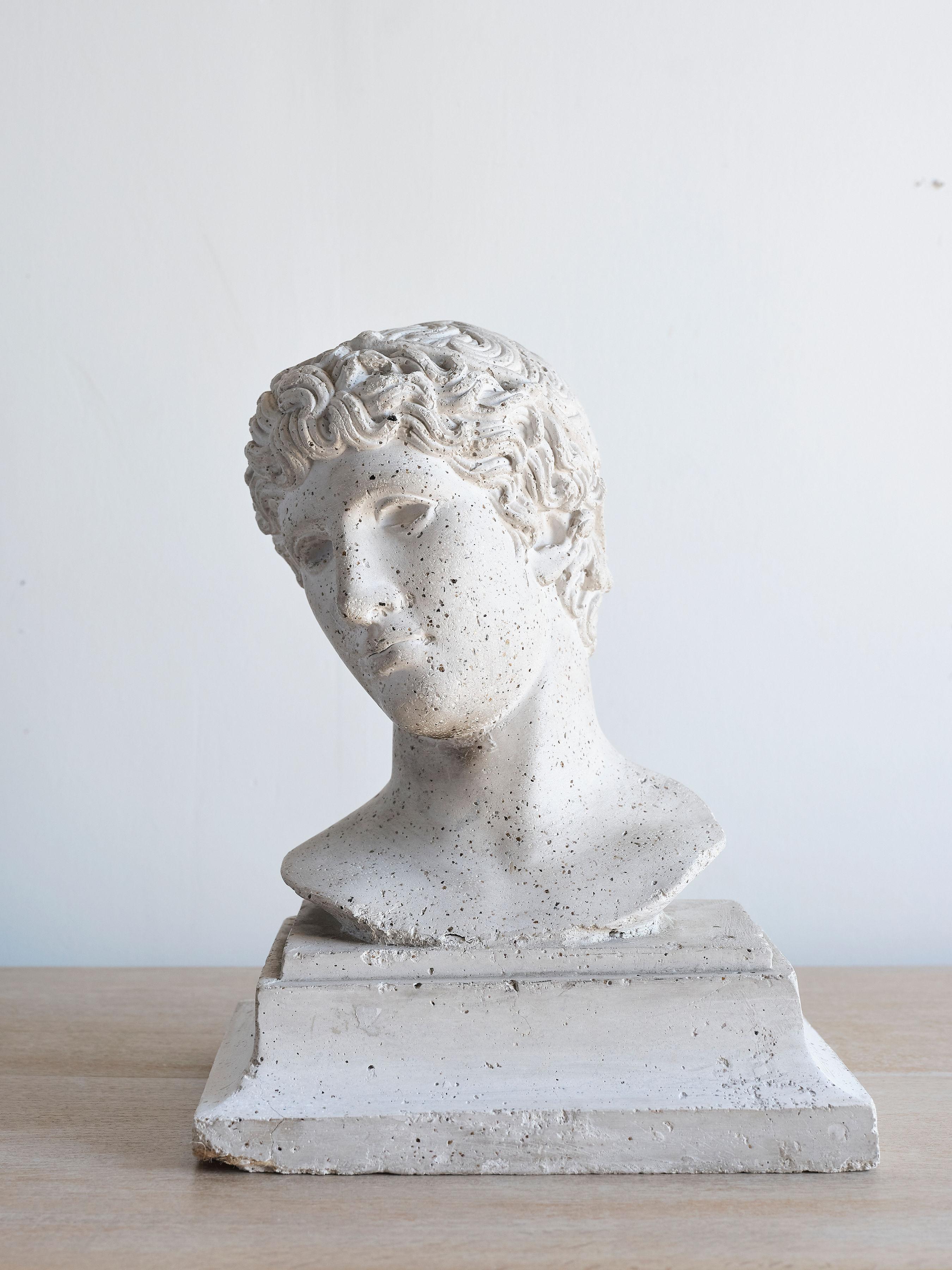French Provincial Reconstituted Stone Bust For Sale
