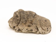 Reconstituted Stone Dog Hound Garden Ornament, 20th Century