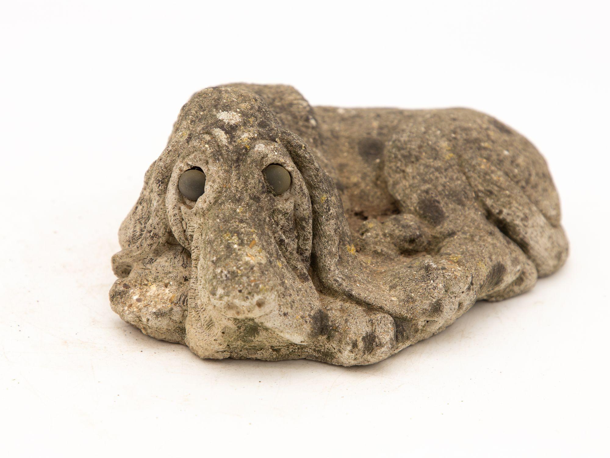Reconstituted Stone Dog Hound Garden Ornament, 20th Century For Sale 4
