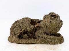 Reconstituted Stone Dog Spaniel Garden Ornament, England 20th Century