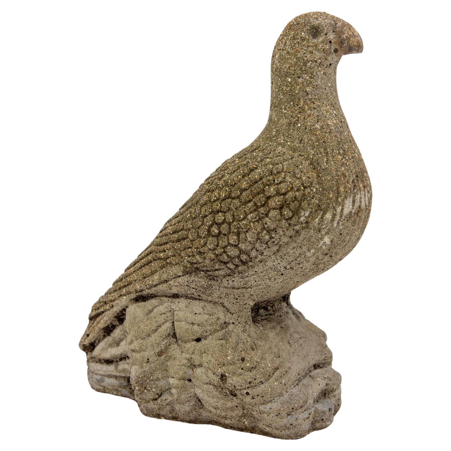 Reconstituted Stone Dove Garden Ornament, 20th Century