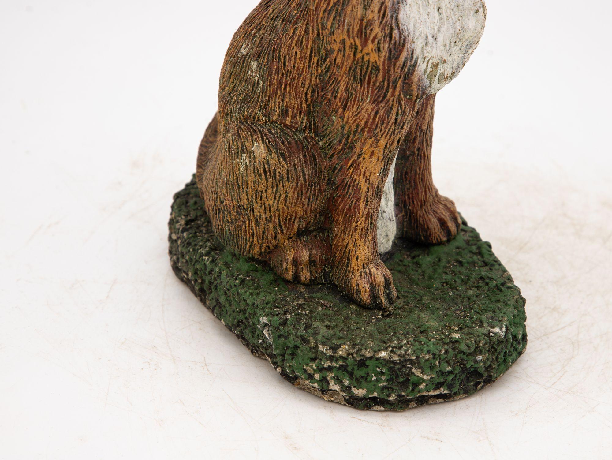 Reconstituted Stone Fox Small Garden Ornament, 20th Century For Sale 2