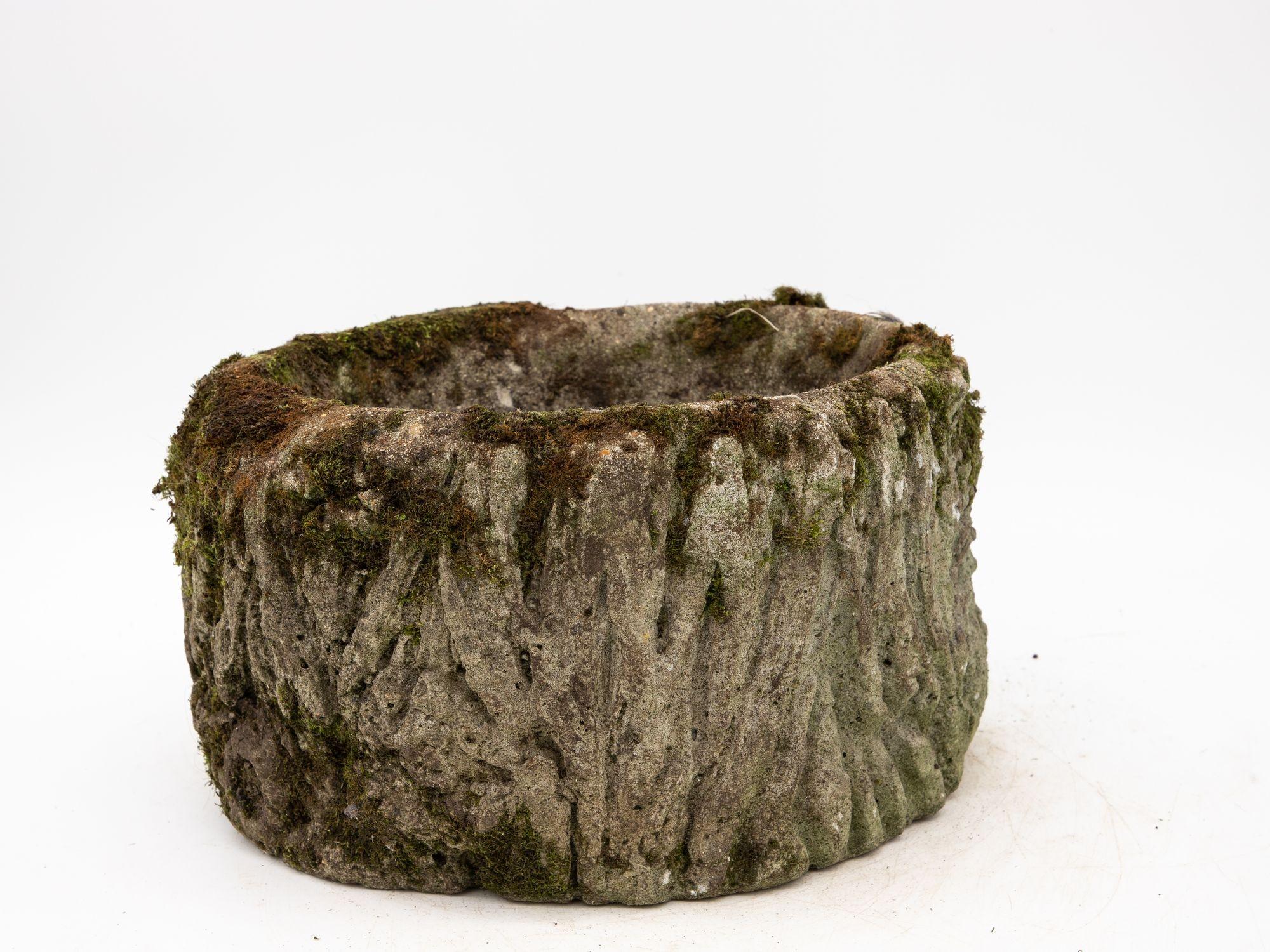 Reconstituted Stone French Faux Bois Planter, Early 20th Century For Sale 1
