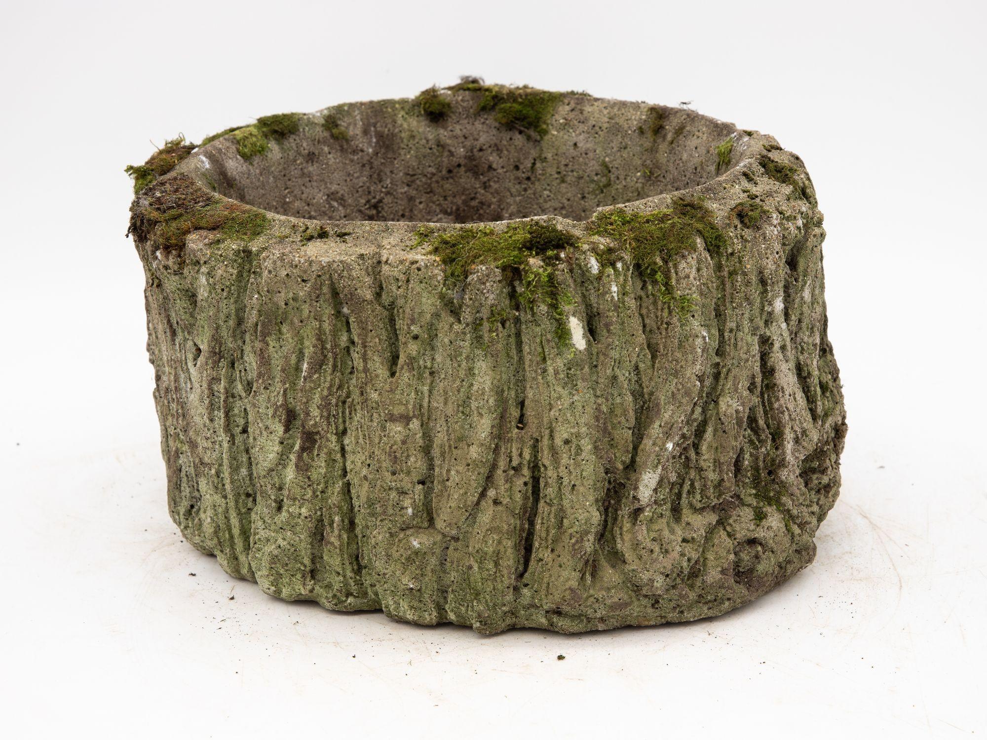 Reconstituted Stone French Faux Bois Planter, Early 20th Century For Sale 3