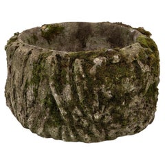 Reconstituted Stone French Faux Bois Planter, Early 20th Century