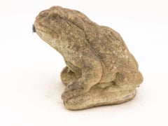 Reconstituted Stone Frog Fountain Garden Ornament, 20th Century