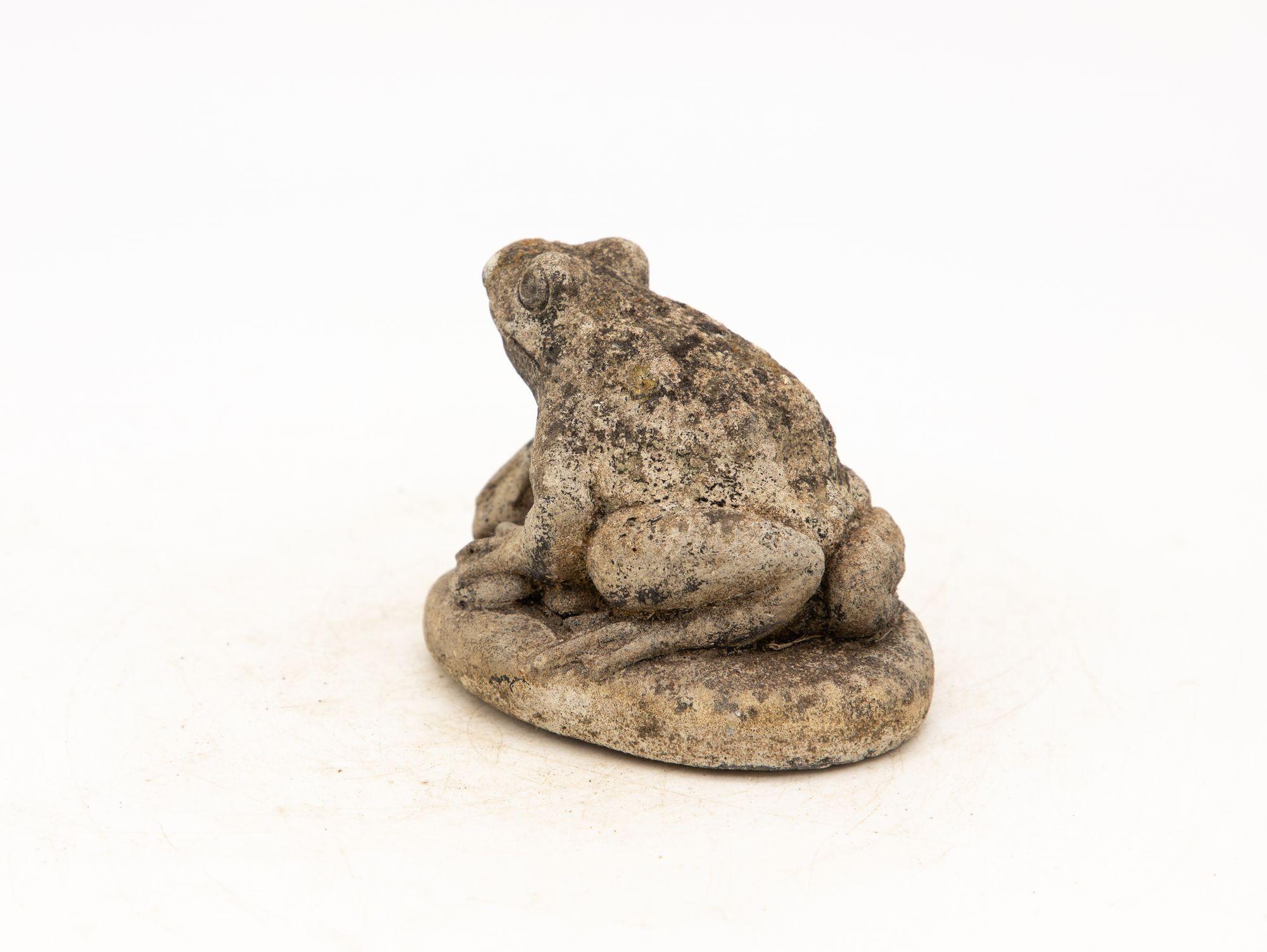 Late 20th Century Reconstituted Stone Frog Garden Ornament, 20th Century