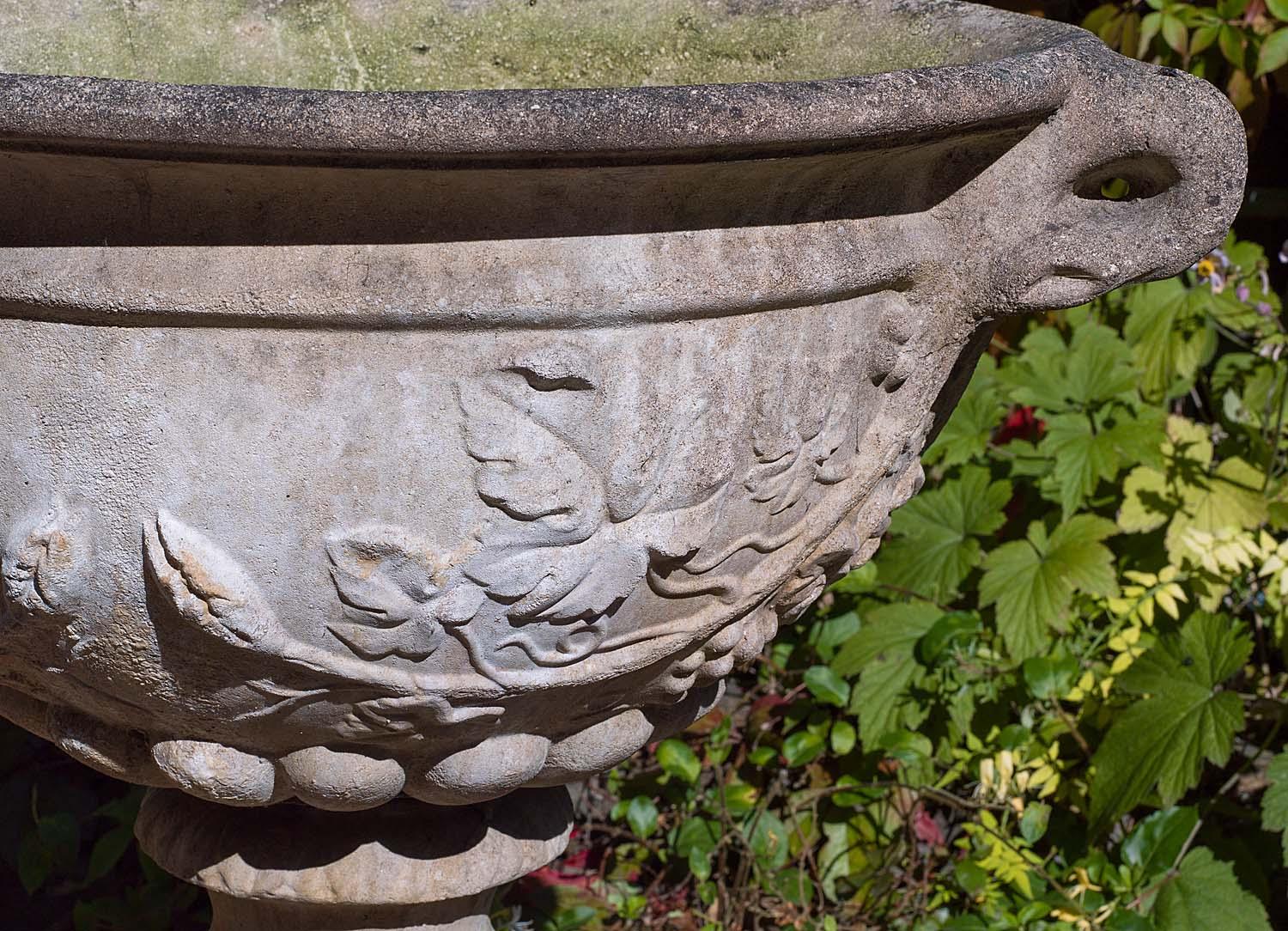 20th Century Reconstituted Stone Garden Urn