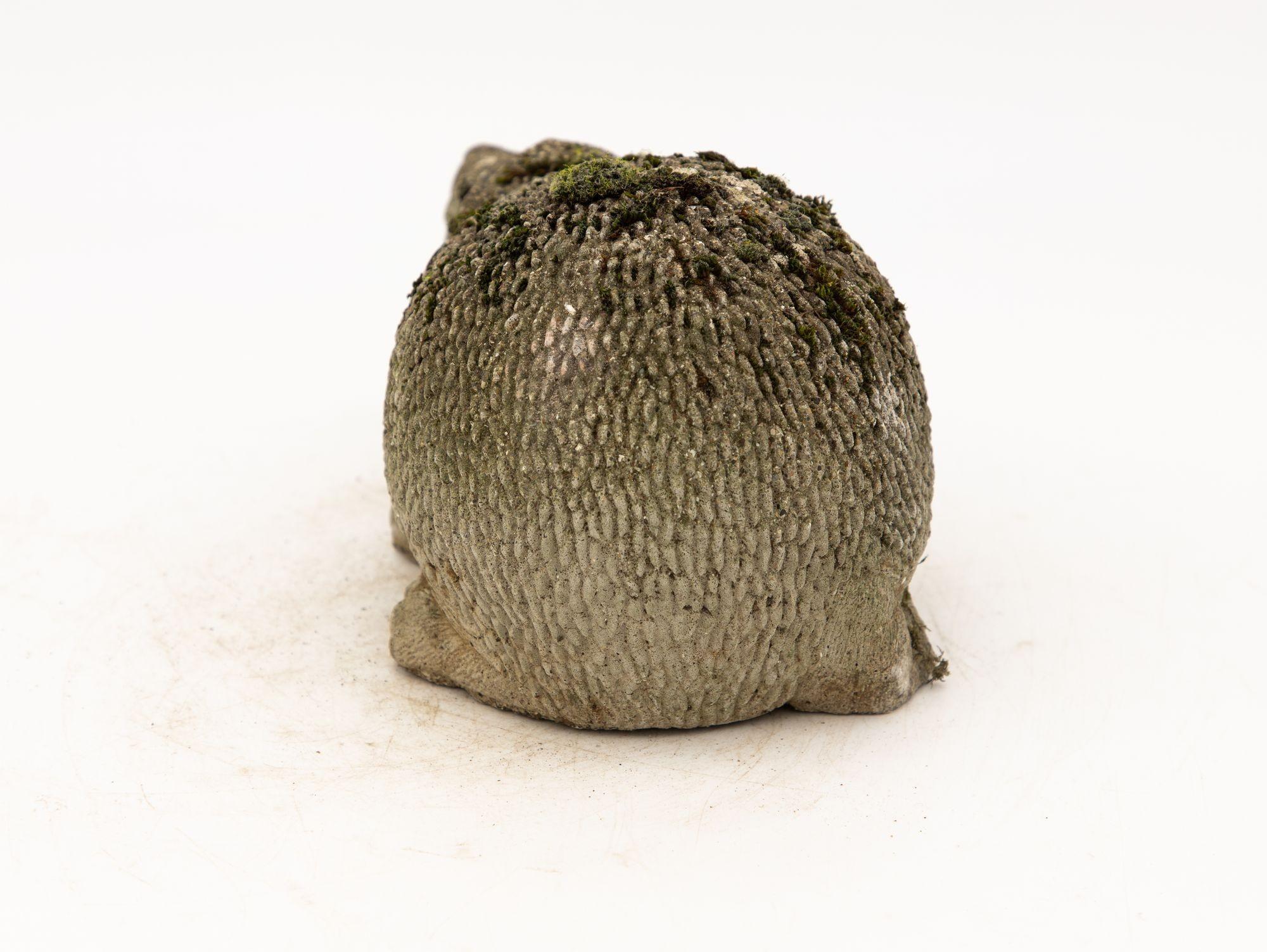 Reconstituted Stone Hedgehog Garden Ornament, 20th Century In Good Condition For Sale In South Salem, NY