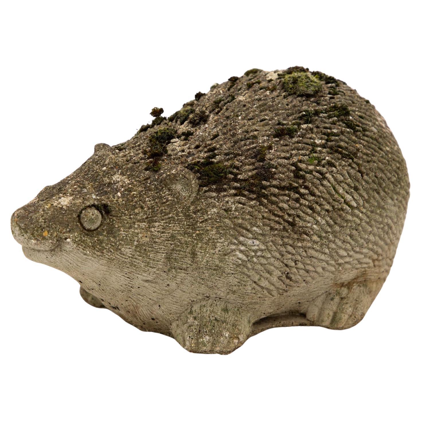 Reconstituted Stone Hedgehog Garden Ornament, 20th Century For Sale