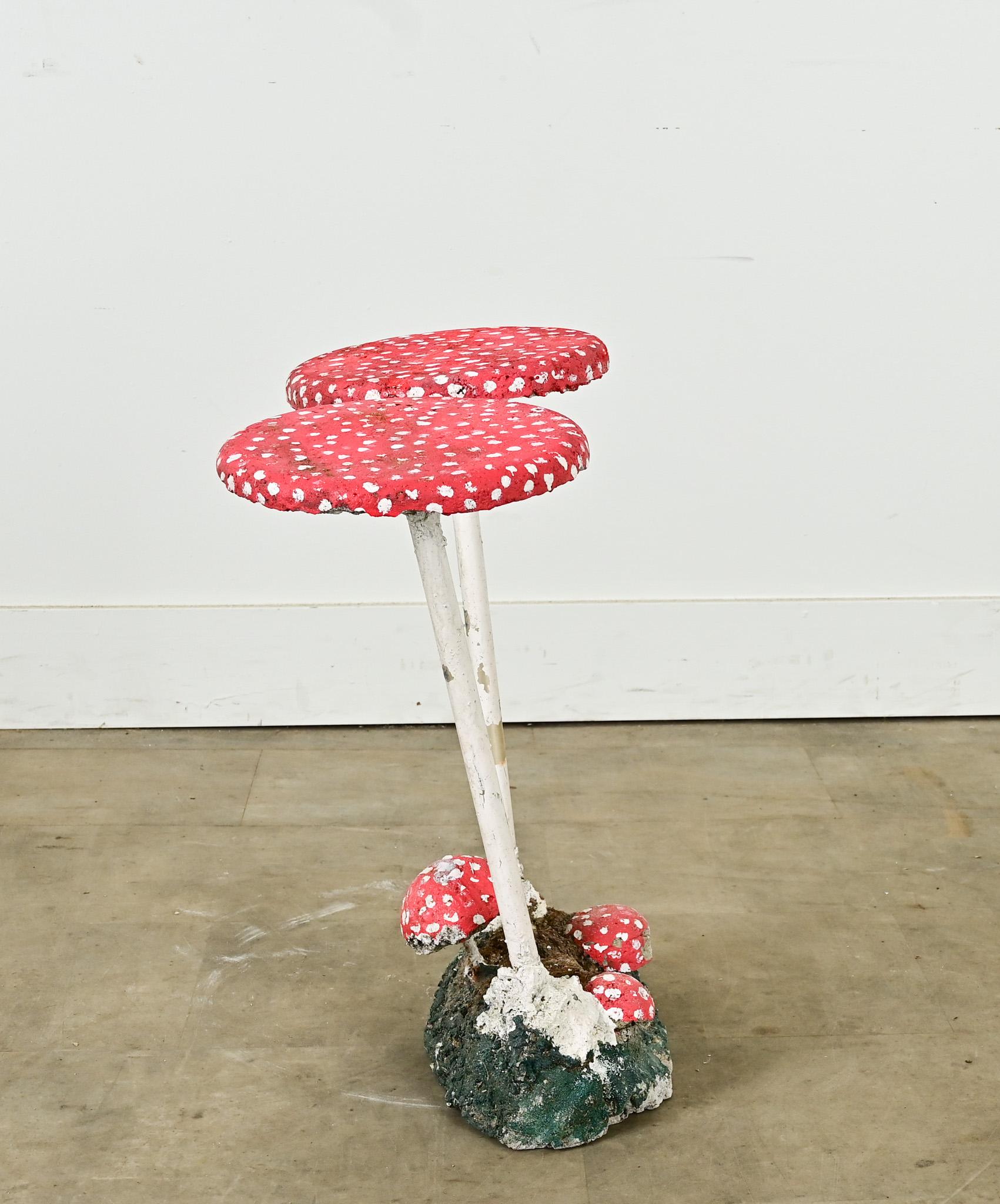 Reconstituted Stone & Iron Garden Mushrooms 2