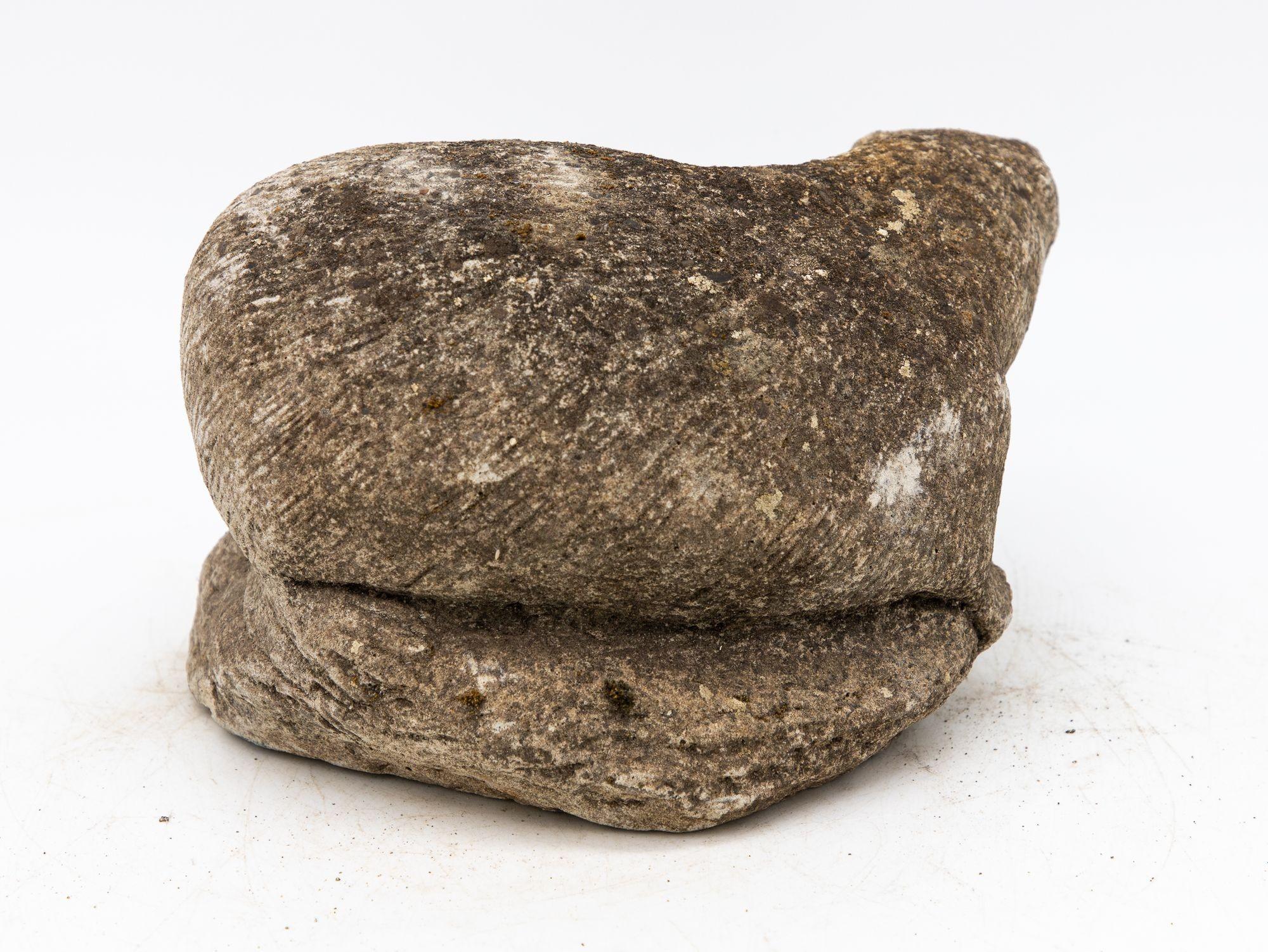 20th Century Reconstituted Stone Otter Garden Ornament, French Mid 20th C. For Sale