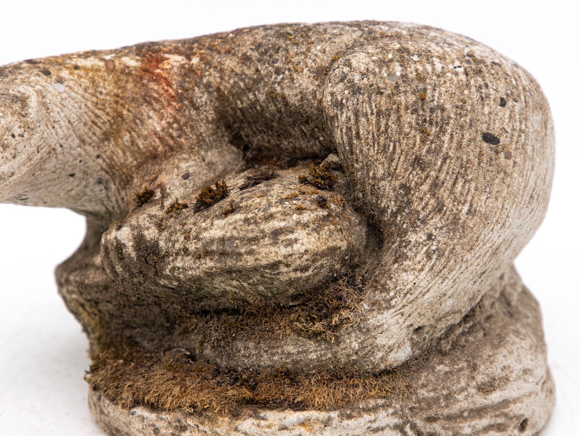 Reconstituted Stone Otter Garden Ornament, French Mid 20th C. For Sale 2